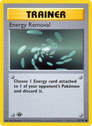 Energy Removal 92 - Base Set Shadowless