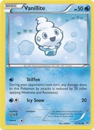 Vanillite 43/162 - XY  BREAKthrough Reverse Holofoil