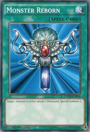Monster Reborn (B) (YGLD-ENB16) - King of Games: Yugi's Legendary Decks 1st Edition