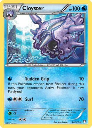 Cloyster 24/122 - XY  BREAKpoint Reverse Holofoil