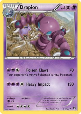 Drapion 54/122 - XY  BREAKpoint Reverse Holofoil