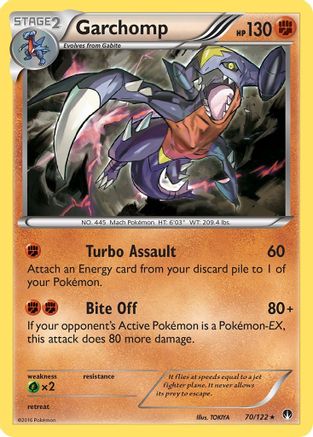 Garchomp 70/122 - XY  BREAKpoint Reverse Holofoil