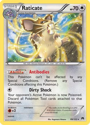 Raticate 88/122 - XY  BREAKpoint Reverse Holofoil