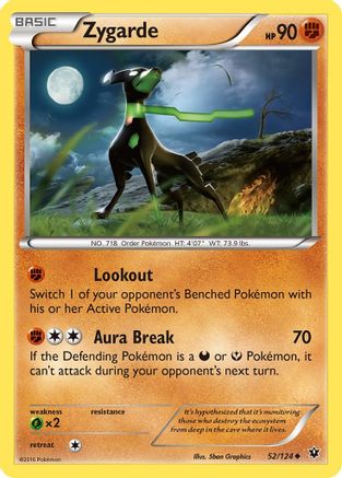 Zygarde (52) 52/124 - XY  Fates Collide Reverse Holofoil