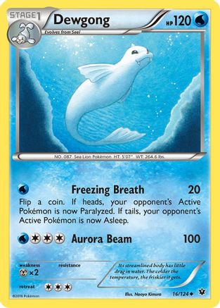 Dewgong 16/124 - XY  Fates Collide