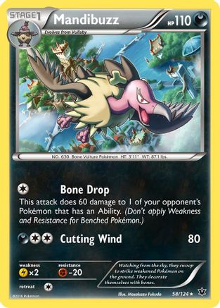 Mandibuzz 58/124 - XY  Fates Collide Reverse Holofoil