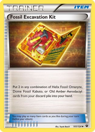 Fossil Excavation Kit/124 - XY  Fates Collide
