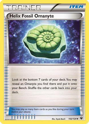 Helix Fossil Omanyte/124 - XY  Fates Collide