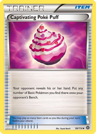 Captivating Poke Puff 99/114 - XY  Steam Siege Reverse Holofoil