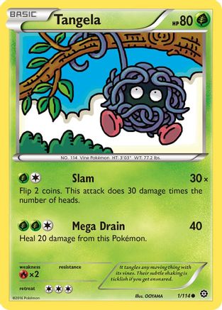 Tangela 1/114 - XY  Steam Siege Reverse Holofoil