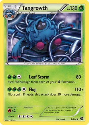 Tangrowth 2/114 - XY  Steam Siege Reverse Holofoil
