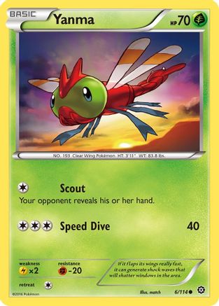Yanma 6/114 - XY  Steam Siege Reverse Holofoil