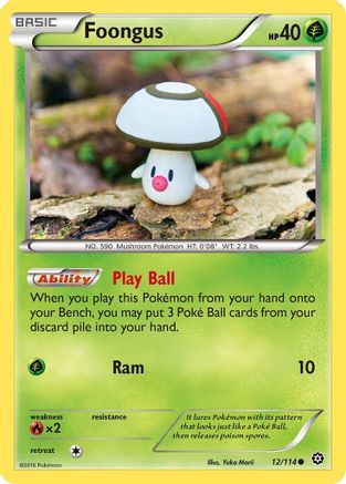 Foongus 12/114 - XY  Steam Siege Reverse Holofoil