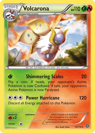 Volcarona 15/114 - XY  Steam Siege Reverse Holofoil