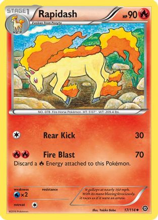 Rapidash 17/114 - XY  Steam Siege