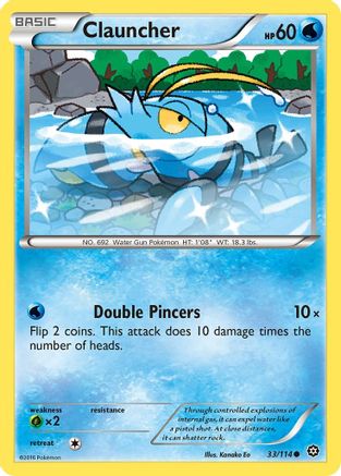 Clauncher 33/114 - XY  Steam Siege Reverse Holofoil