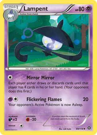 Lampent 49/114 - XY  Steam Siege Reverse Holofoil