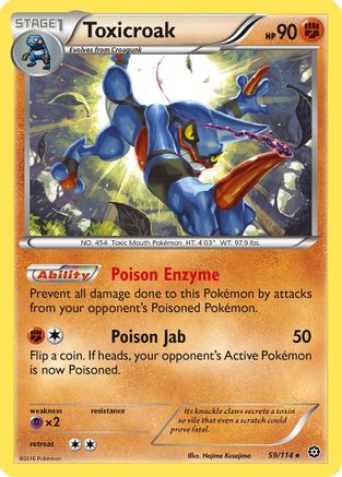 Toxicroak/114 - XY  Steam Siege Reverse Holofoil
