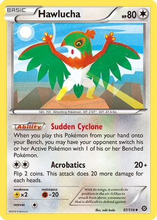 Hawlucha 97/114 - XY  Steam Siege Reverse Holofoil