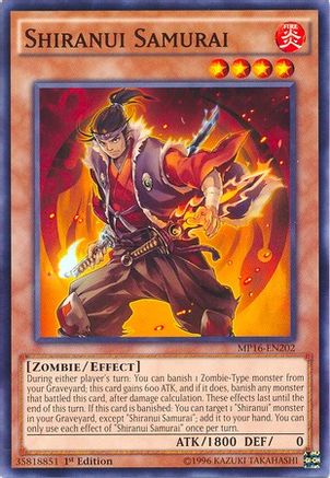 Shiranui Samurai (MP16-EN202) - 2016 Mega-Tins Mega Pack 1st Edition