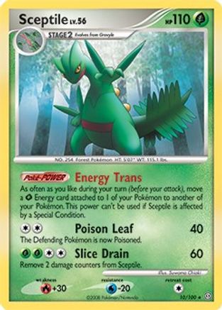 Sceptile - 10/100 (DP Stormfront) - Deck Exclusives