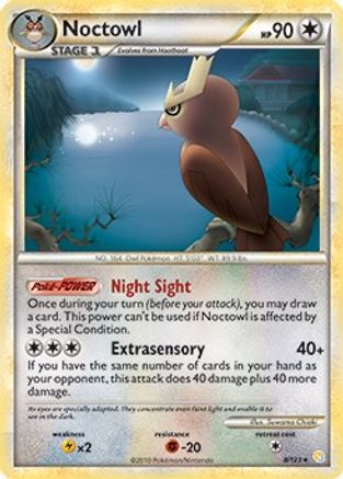 Noctowl - 8/123 (HeartGold & SoulSilver) - Deck Exclusives
