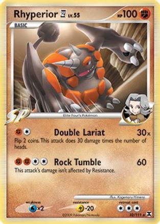 Rhyperior E4 - 32/111 (DPPt Rising Rivals) - Deck Exclusives Holofoil