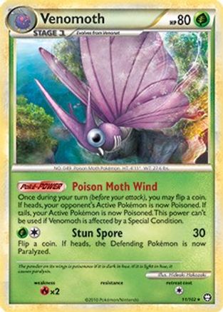 Venomoth - 11/102 (HGSS Triumphant) - Deck Exclusives