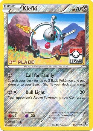 Klefki - 66/119 (Pokemon League) [3rd Place] - League & Championship Cards Reverse Holofoil
