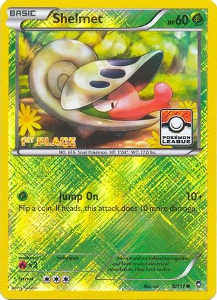 Shelmet - 8/111 (Pokemon League) [1st Place] - League & Championship Cards Reverse Holofoil
