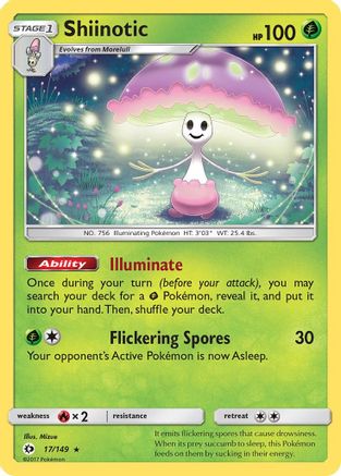 Shiinotic 17/149 - SM Base Set Reverse Holofoil