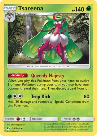 Tsareena 20/149 - SM Base Set Reverse Holofoil