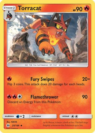 Torracat 25/149 - SM Base Set Reverse Holofoil