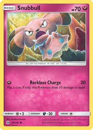 Snubbull 90/149 - SM Base Set Reverse Holofoil