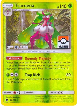 Tsareena - 20/149 (League Challenge) [2nd Place] - League & Championship Cards Reverse Holofoil