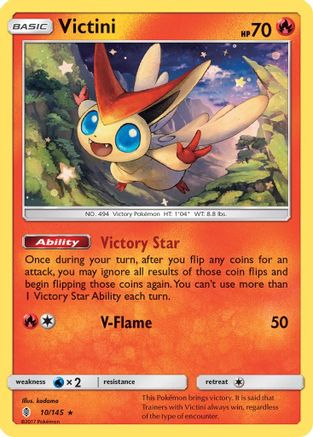 Victini 10/145 - SM  Guardians Rising Holofoil