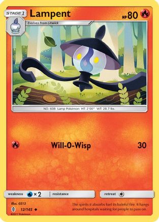 Lampent 12/145 - SM  Guardians Rising Reverse Holofoil