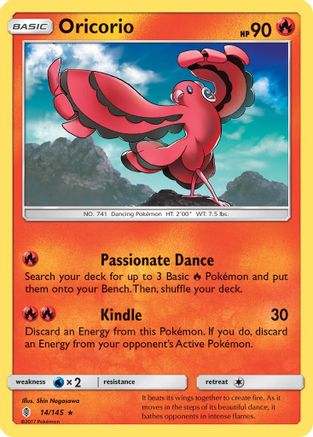 Oricorio (14) 14/145 - SM  Guardians Rising Reverse Holofoil