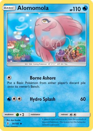 Alomomola 36/145 - SM  Guardians Rising Reverse Holofoil
