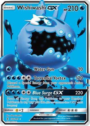 Wishiwashi GX (Full Art)/145 - SM  Guardians Rising Holofoil