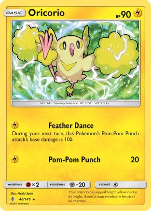 Oricorio (46)/145 - SM  Guardians Rising Reverse Holofoil