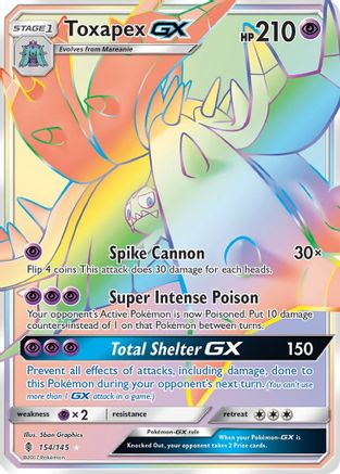 Toxapex GX (Secret)/145 - SM  Guardians Rising Holofoil