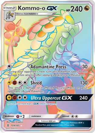 Kommo-o GX (Secret)/145 - SM  Guardians Rising Holofoil