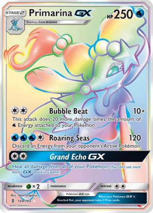 Primarina GX (Secret)/145 - SM  Guardians Rising Holofoil