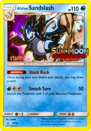Alolan Sandslash - SM18 (Prerelease) [Staff] - SM Promos Holofoil