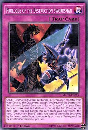 Prologue of the Destruction Swordsman (MACR-EN075) - Maximum Crisis 1st Edition