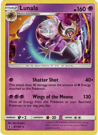 Lunala - 61/145 (Cracked Ice Holo) - Deck Exclusives Holofoil