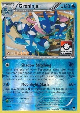 Greninja - 40/122 (Pokemon League) [4th Place] - League & Championship Cards Reverse Holofoil