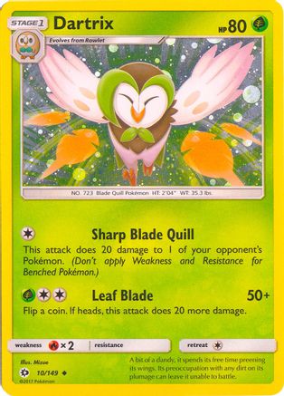 Dartrix - 10/149 (Cosmos Holo) - Blister Exclusives Holofoil