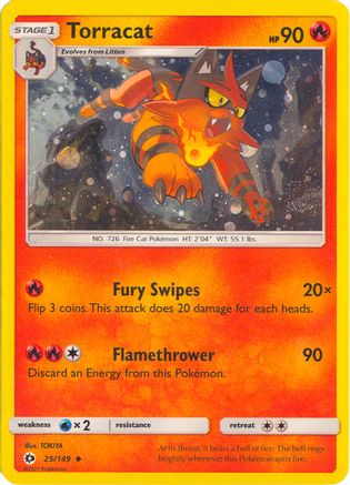 Torracat - 25/149 (Cosmos Holo) - League & Championship Cards Holofoil